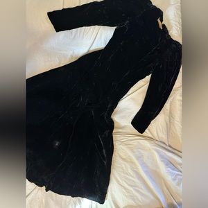 Long Black Velvet Cloak